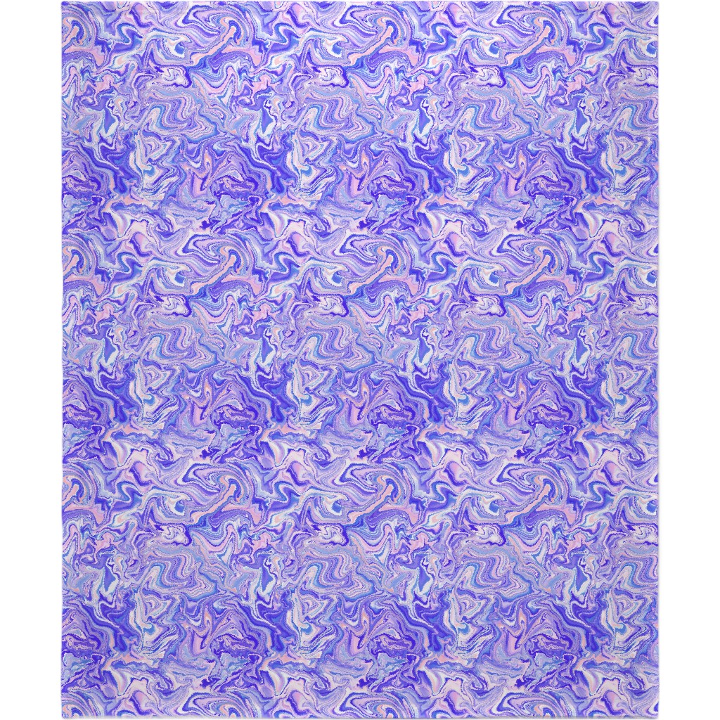 Love Spell Marble - Purple Coral Pink Blanket, Fleece, 50x60, Purple