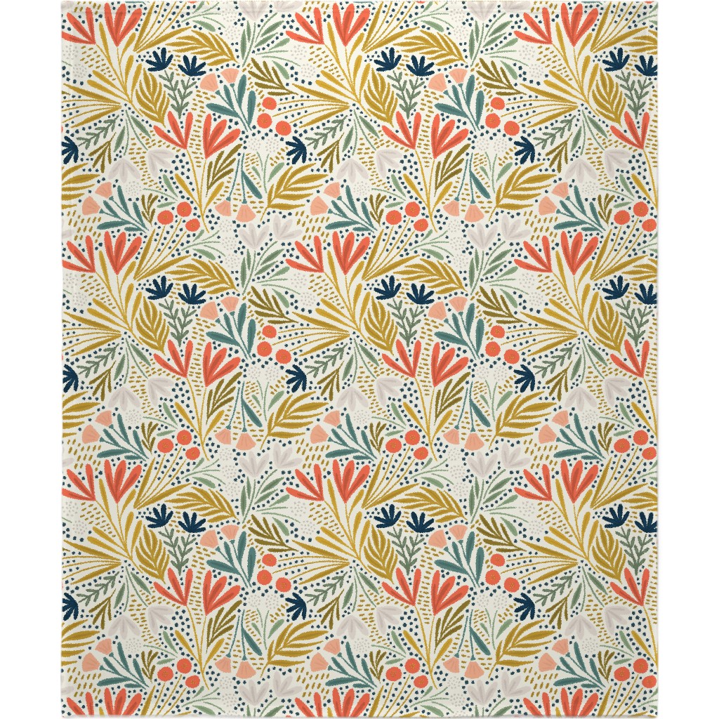Henrietta Floral - Light Blanket, Fleece, 50x60, Multicolor
