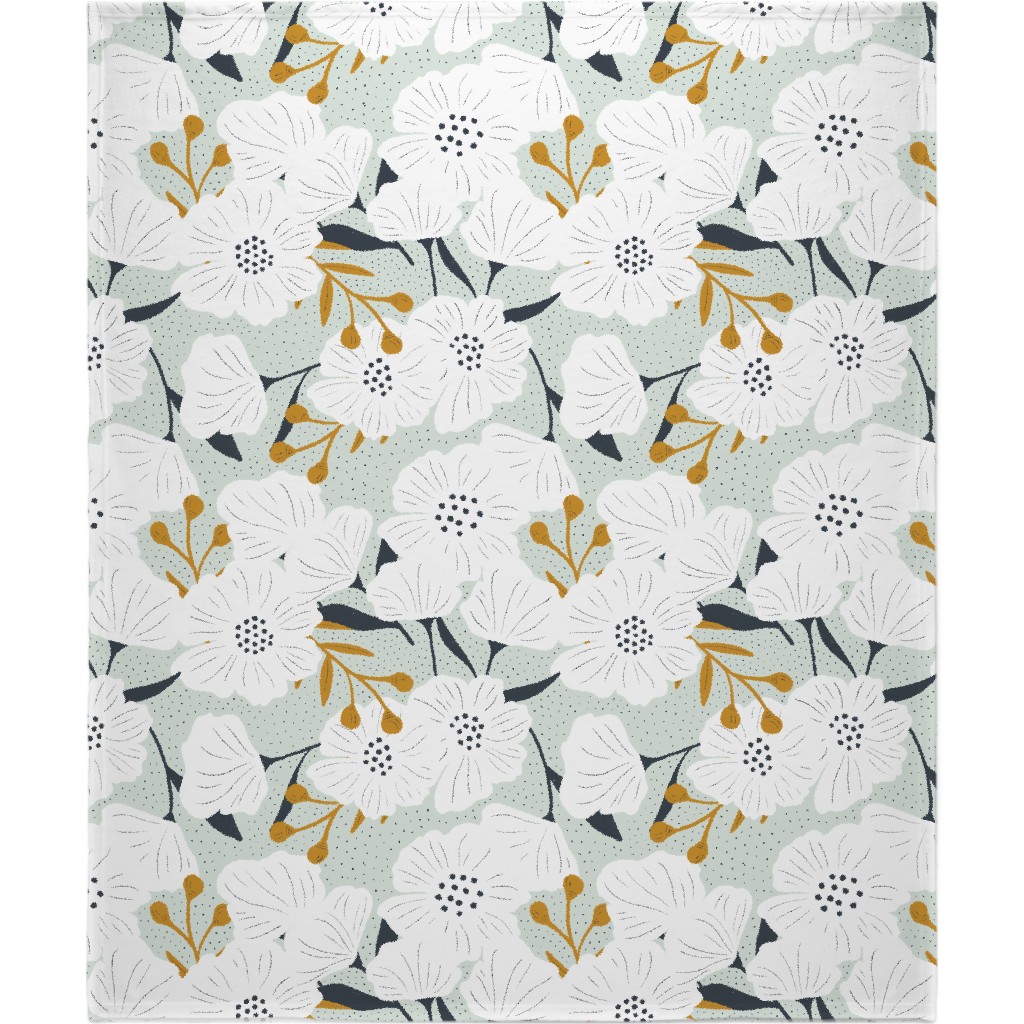 Beulah - Pale Blue Blanket, Fleece, 50x60, Blue, True Blue