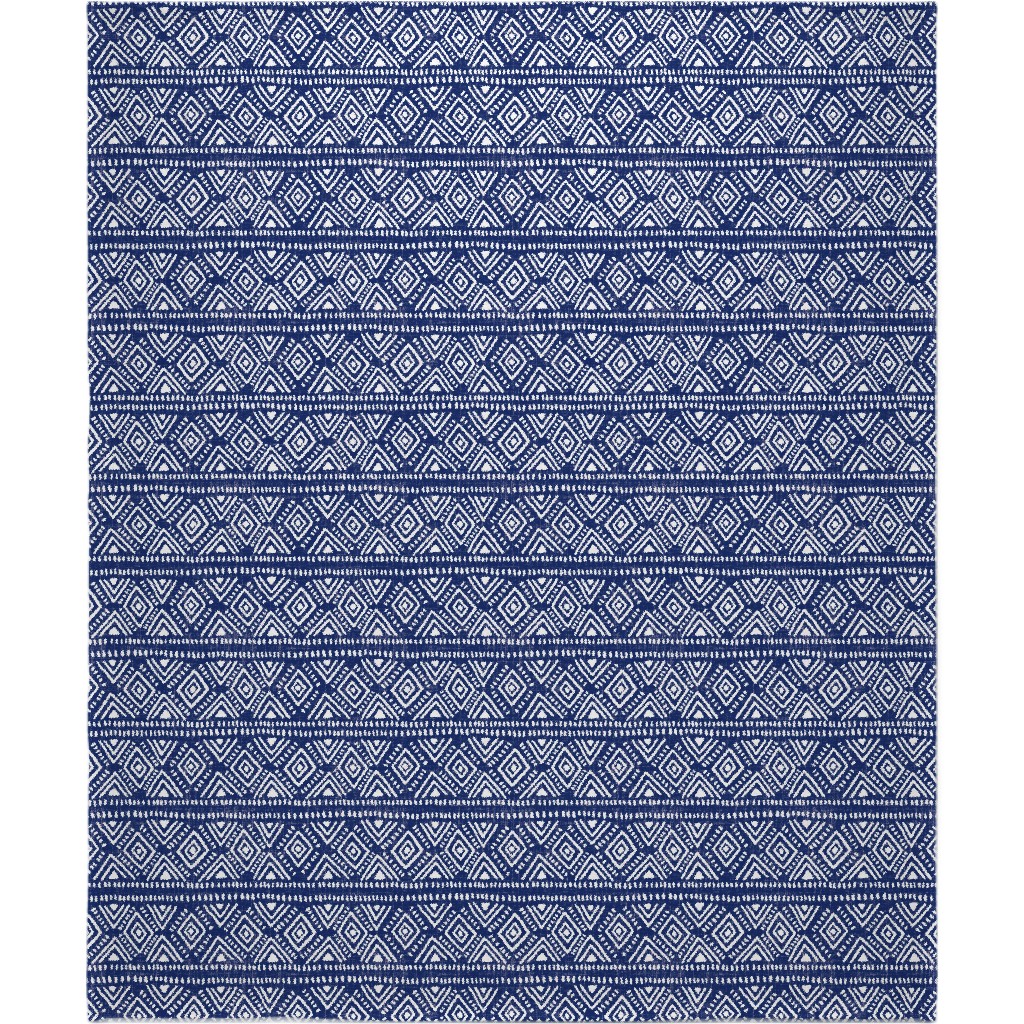 Abstract Diamonds - Navy Blanket, Fleece, 50x60, Blue