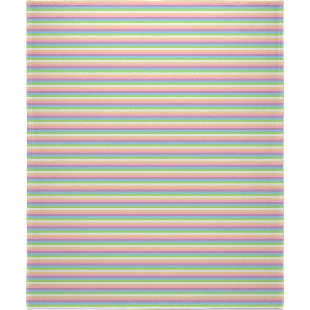Multi Colored Stripes - Pastel Blanket, Fleece, 50x60, Multicolor