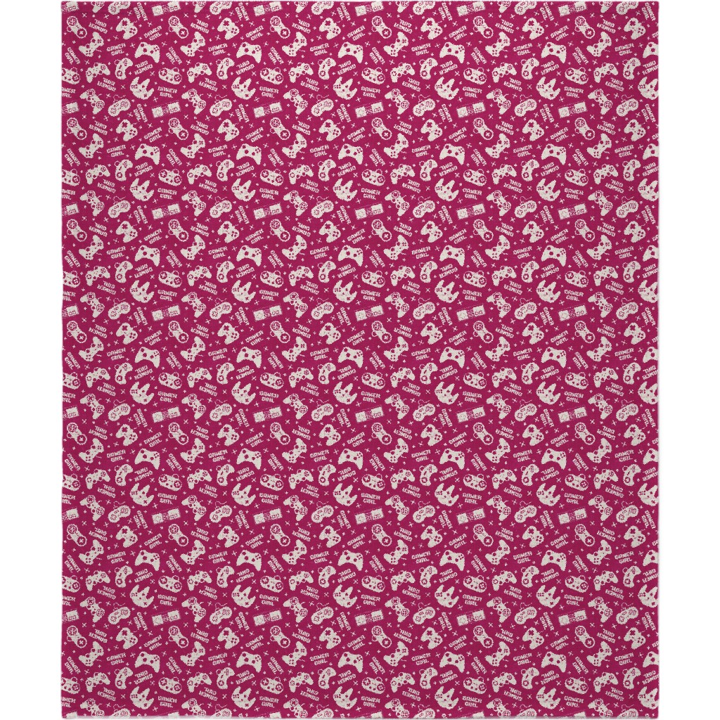 Gamer Life Blanket, Fleece, 50x60, Pink