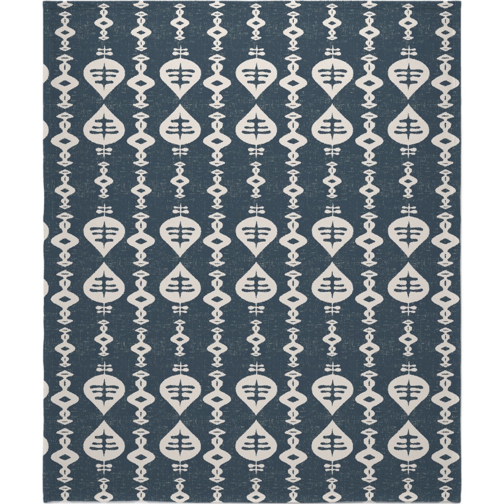 Maya - Navy Blanket, Fleece, 50x60, Blue