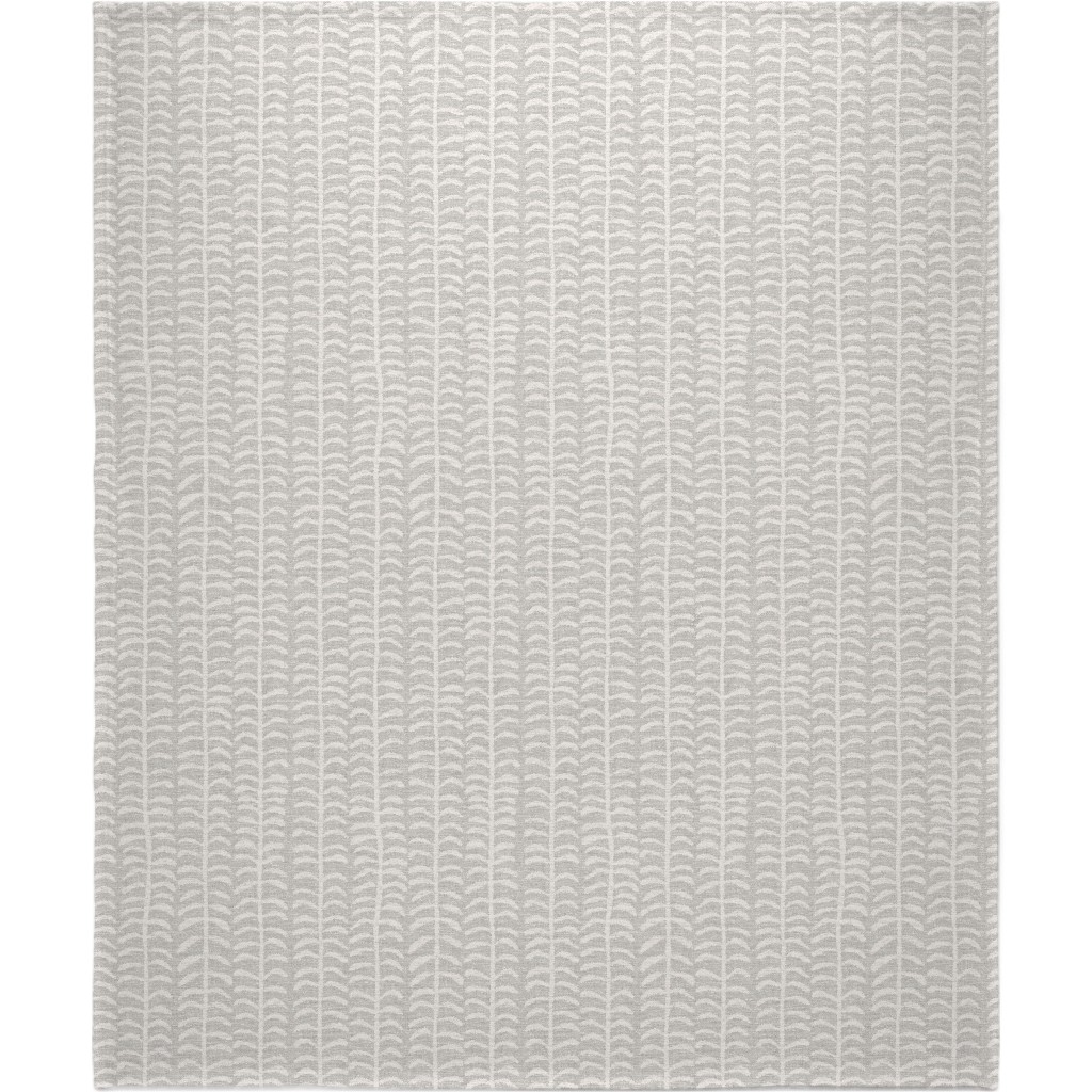 Grasscloth Vine - Neutral Blanket, Fleece, 50x60, Gray