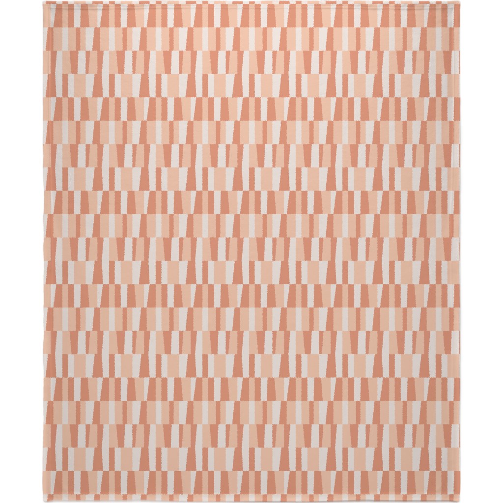 Collage Tiles - Orange Blanket, Fleece, 50x60, Orange, Orange