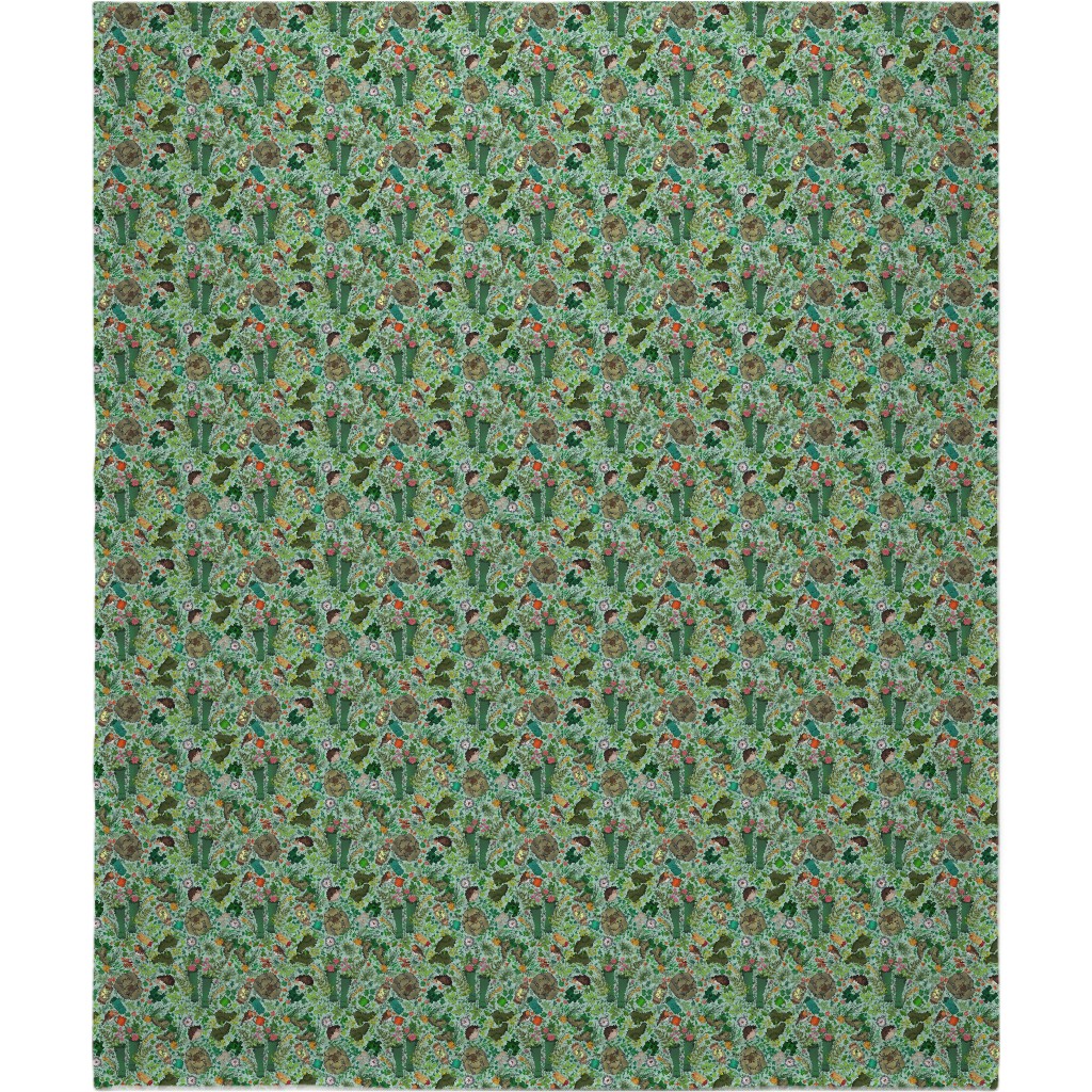 Hike Across the Emerald Isle - Multicolor Blanket, Fleece, 50x60, Green, Classic Green