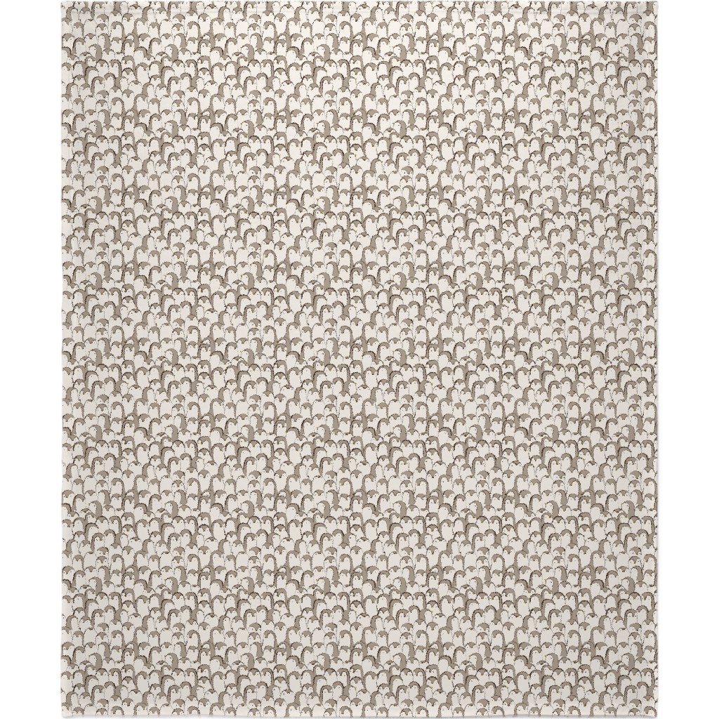 Penguin Huddle Blanket, Fleece, 50x60, Beige, Stone