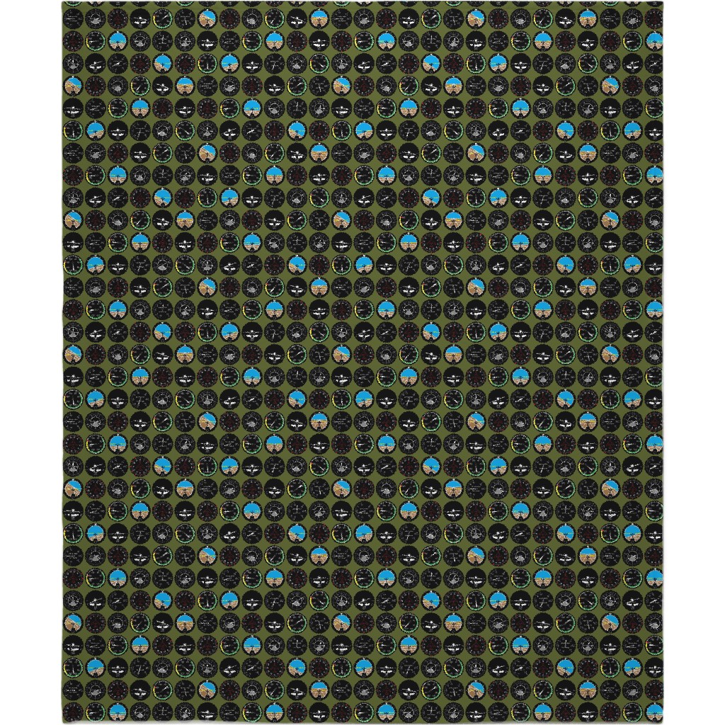 Flight Deck Blanket, Fleece, 50x60, Green, Evergreen