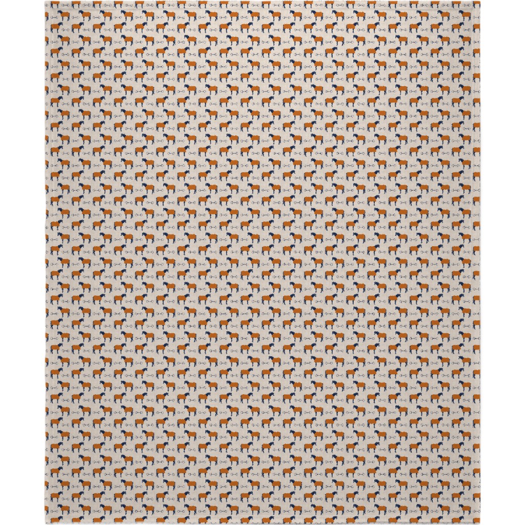 Blankets and Bits - Cream and Brown Blanket, Fleece, 50x60, Beige, Pearl