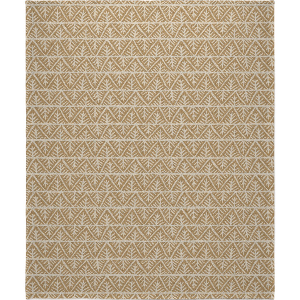 Textured Mudcloth Blanket, Fleece, 50x60, Brown