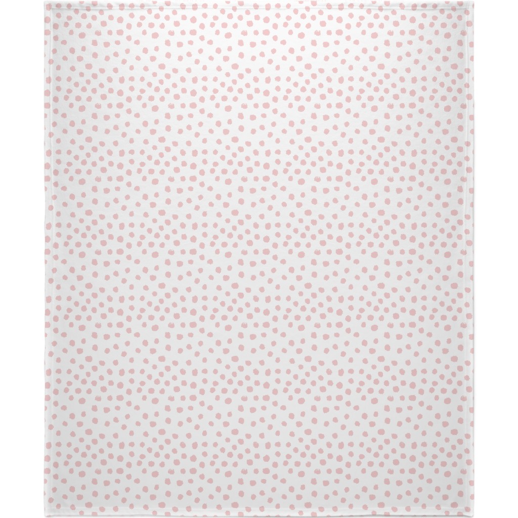 Soft Painted Dots Blanket, Fleece, 50x60, Pink