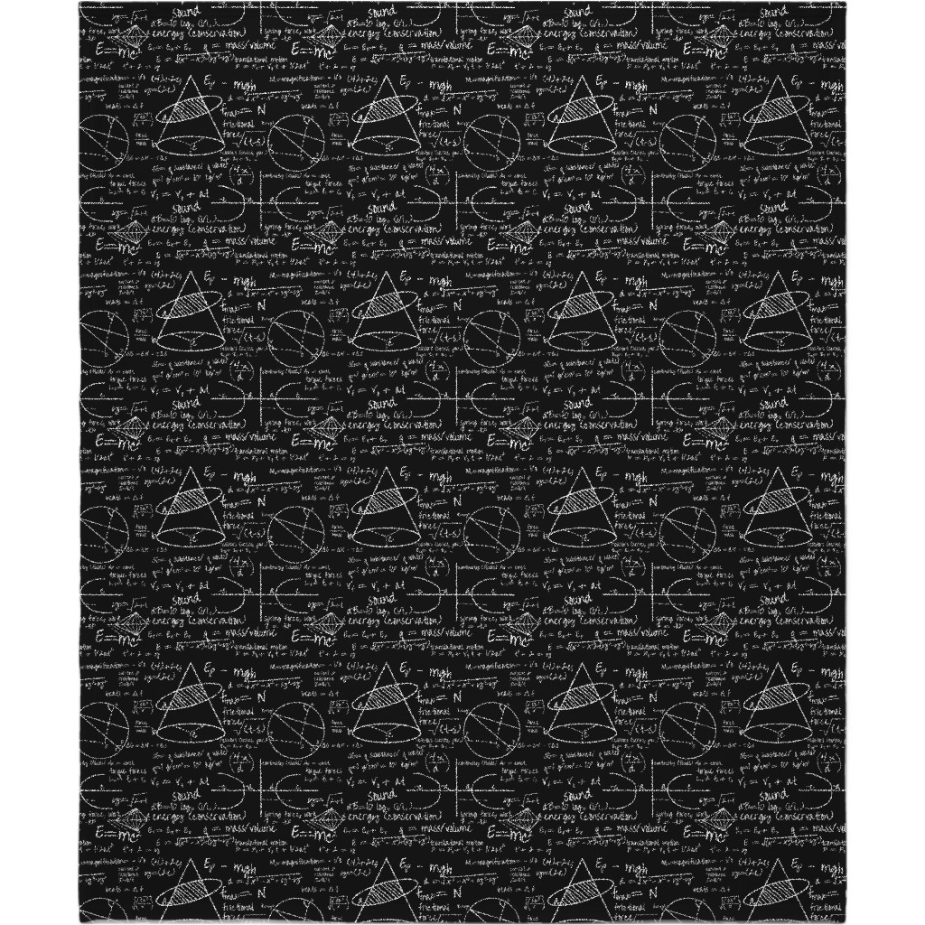 Common Equations Blanket, Fleece, 50x60, Black