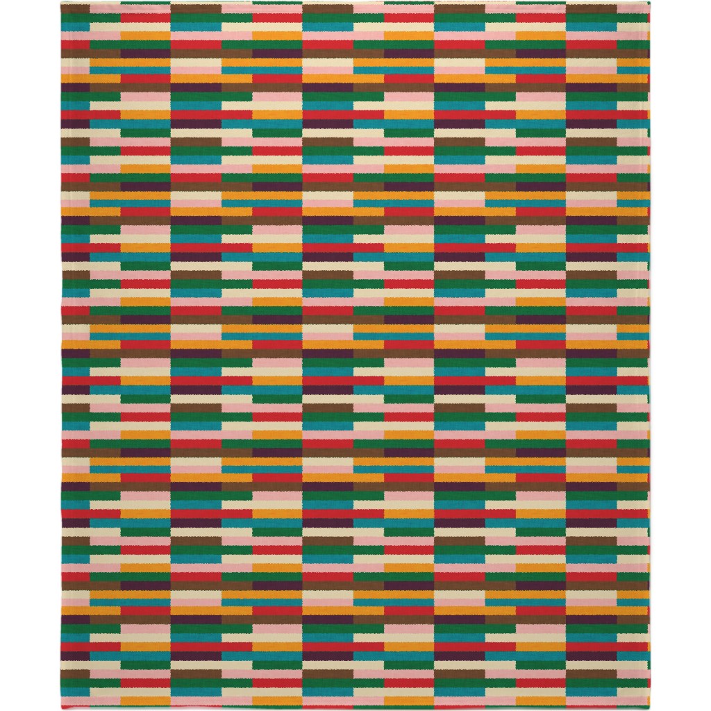 Kilim - Stripe - Multi Blanket, Fleece, 50x60, Multicolor
