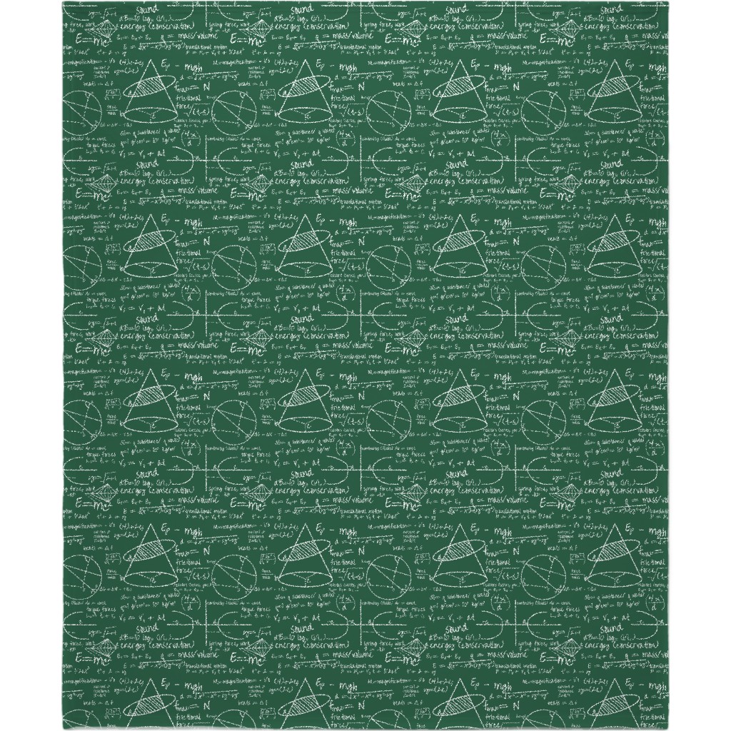 Common Equations Blanket, Fleece, 50x60, Green, Deep Sea Green