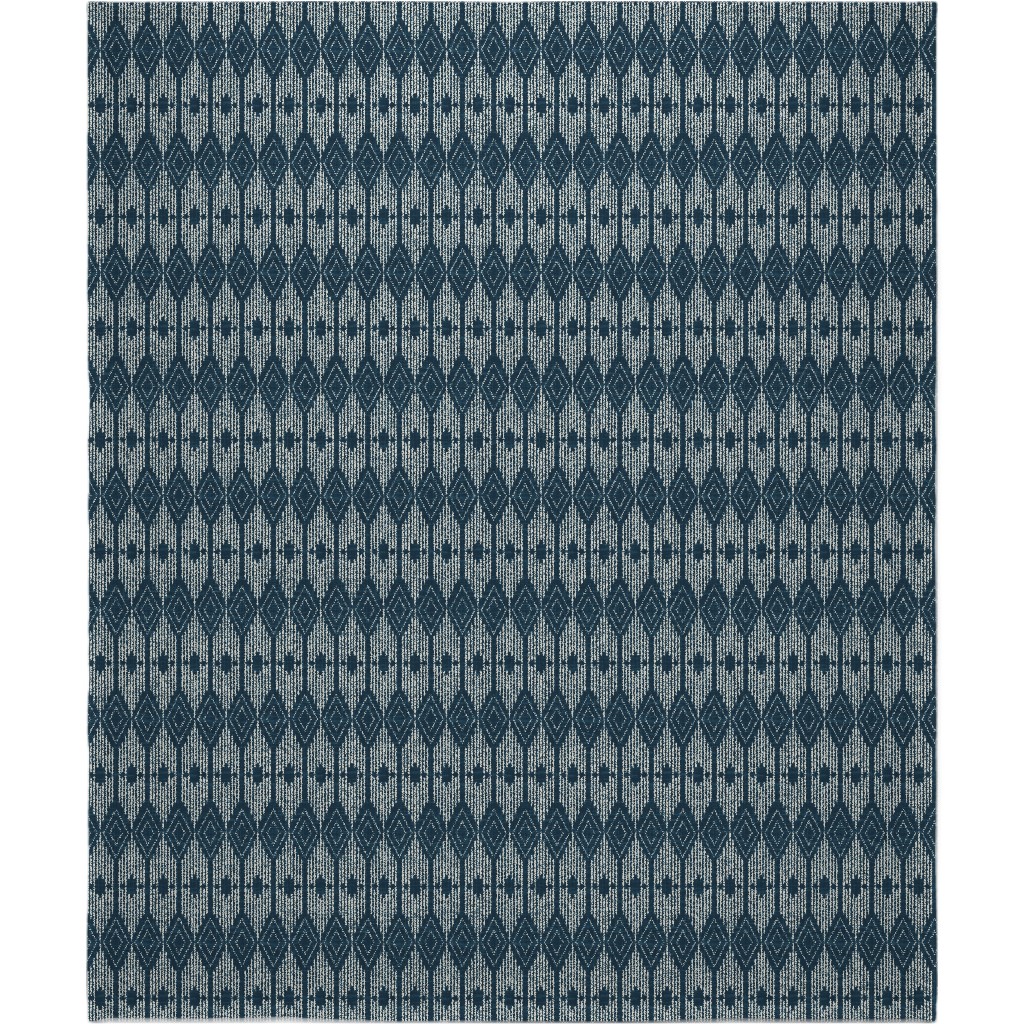 West End Blanket, Fleece, 50x60, Blue, Silhouette