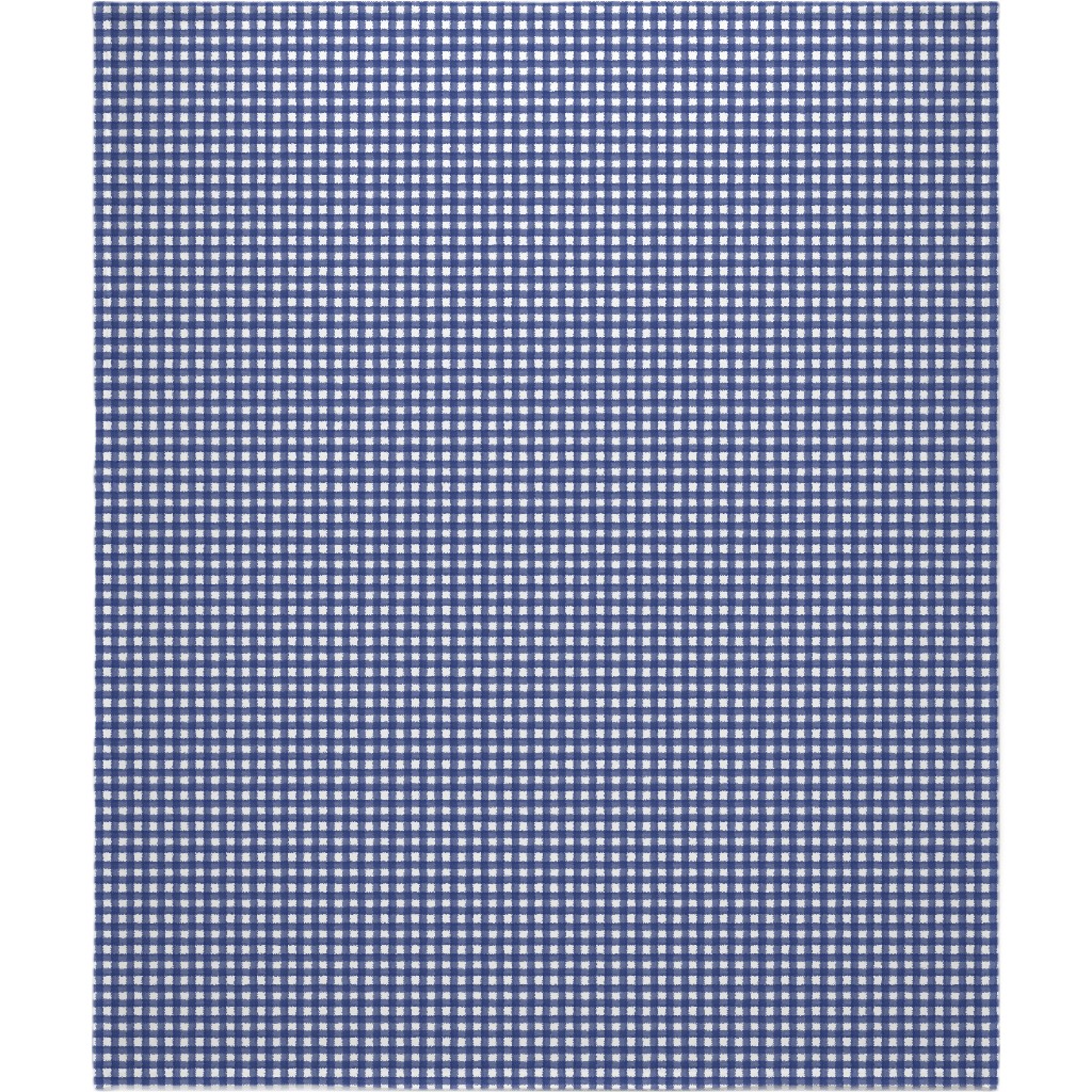 Watercolor Gingham - Navy Blue Blanket, Fleece, 50x60, Blue, True Blue