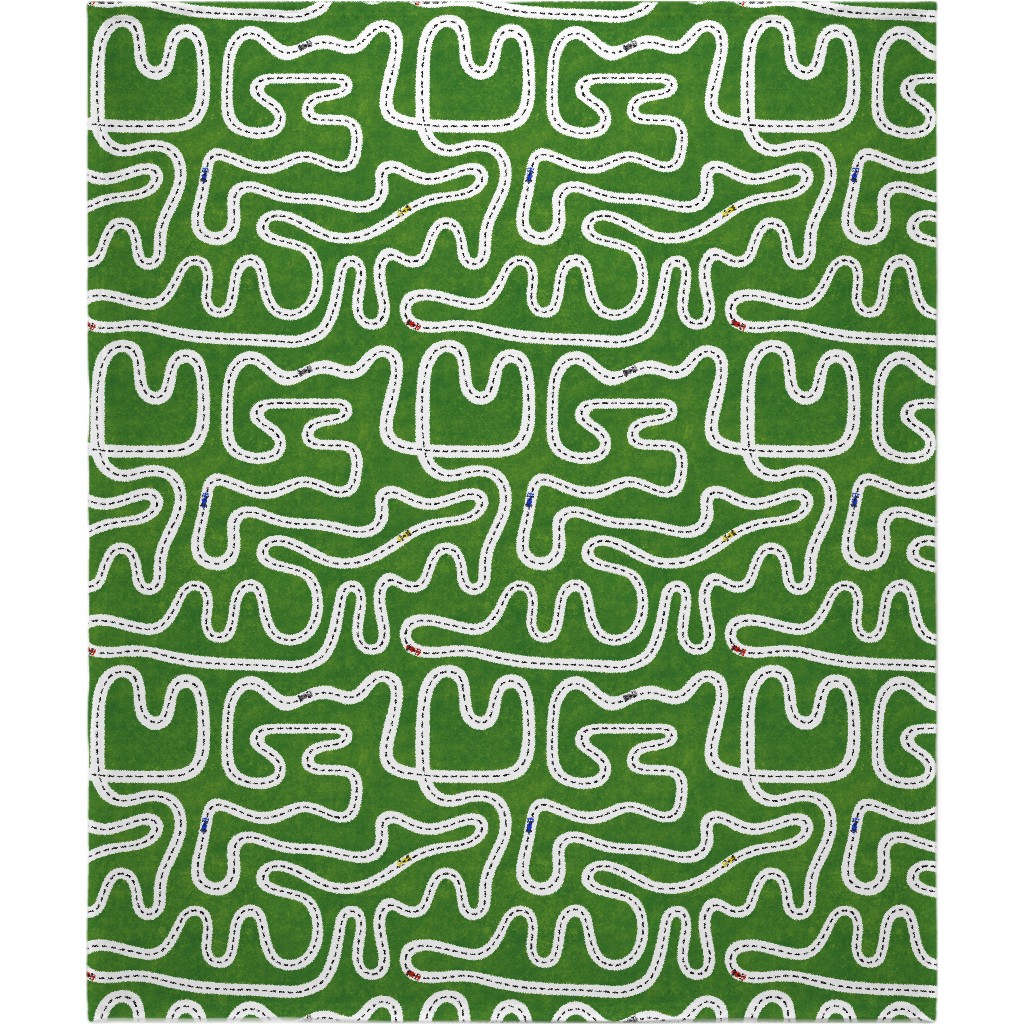 Speed Racers Blanket, Fleece, 50x60, Green, Dark Clover