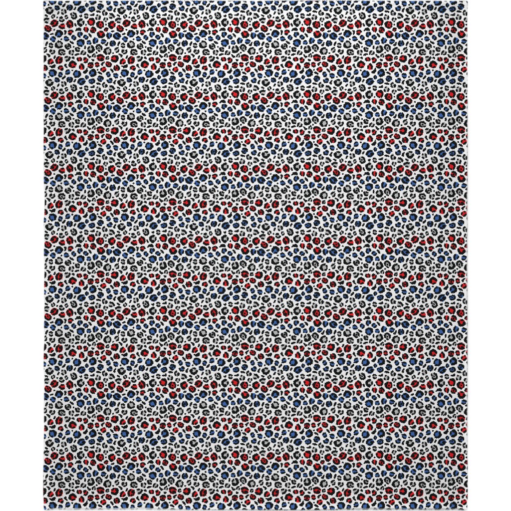 Patriotic Leopard Blanket, Fleece, 50x60, Multicolor