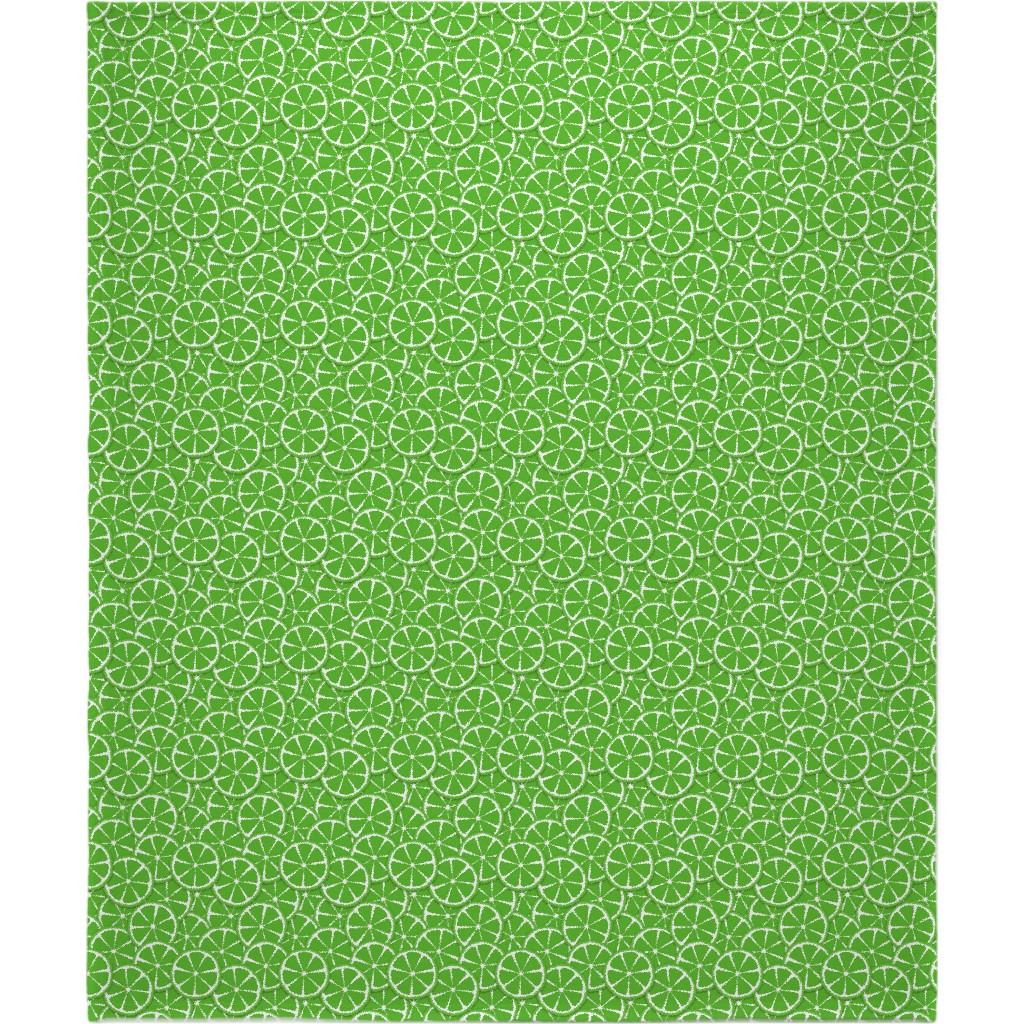 Limes and Lemons Blanket, Fleece, 50x60, Green, Spring