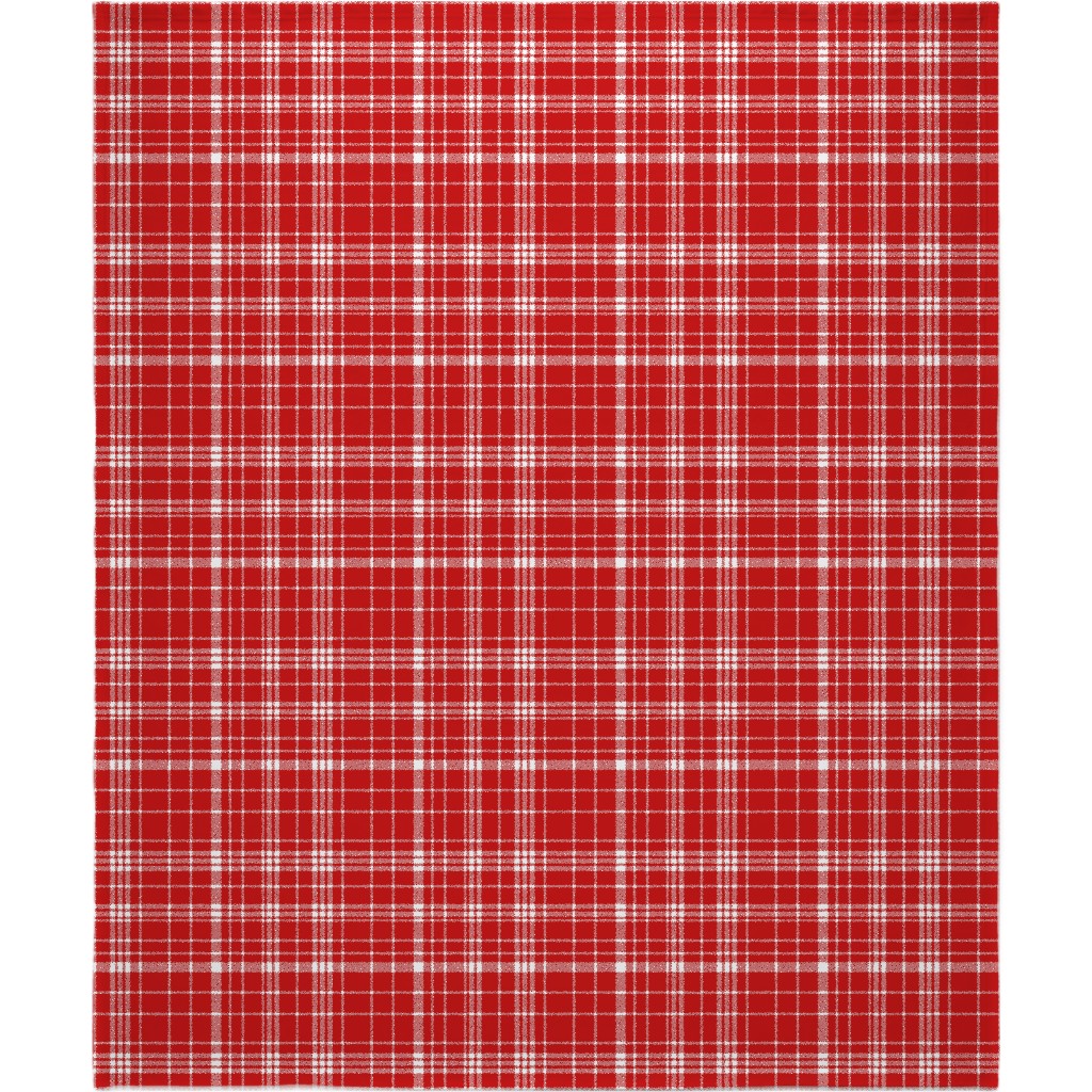 Tartan Check Blanket, Fleece, 50x60, Red