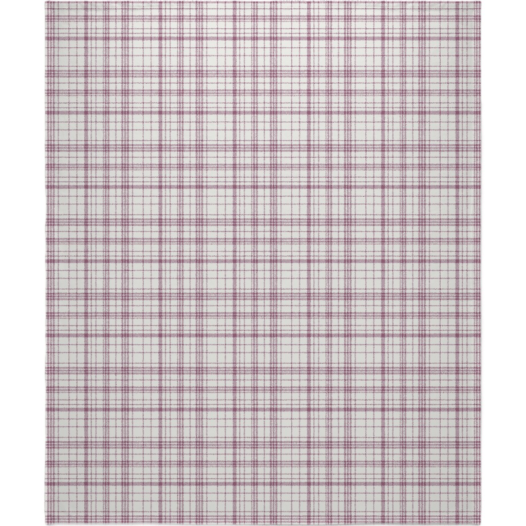 Tartan Check Blanket, Fleece, 50x60, Purple