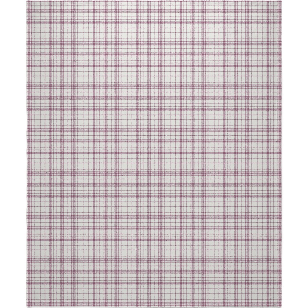 Tartan Check Blanket, Fleece, 50x60, Purple, Pomegranate
