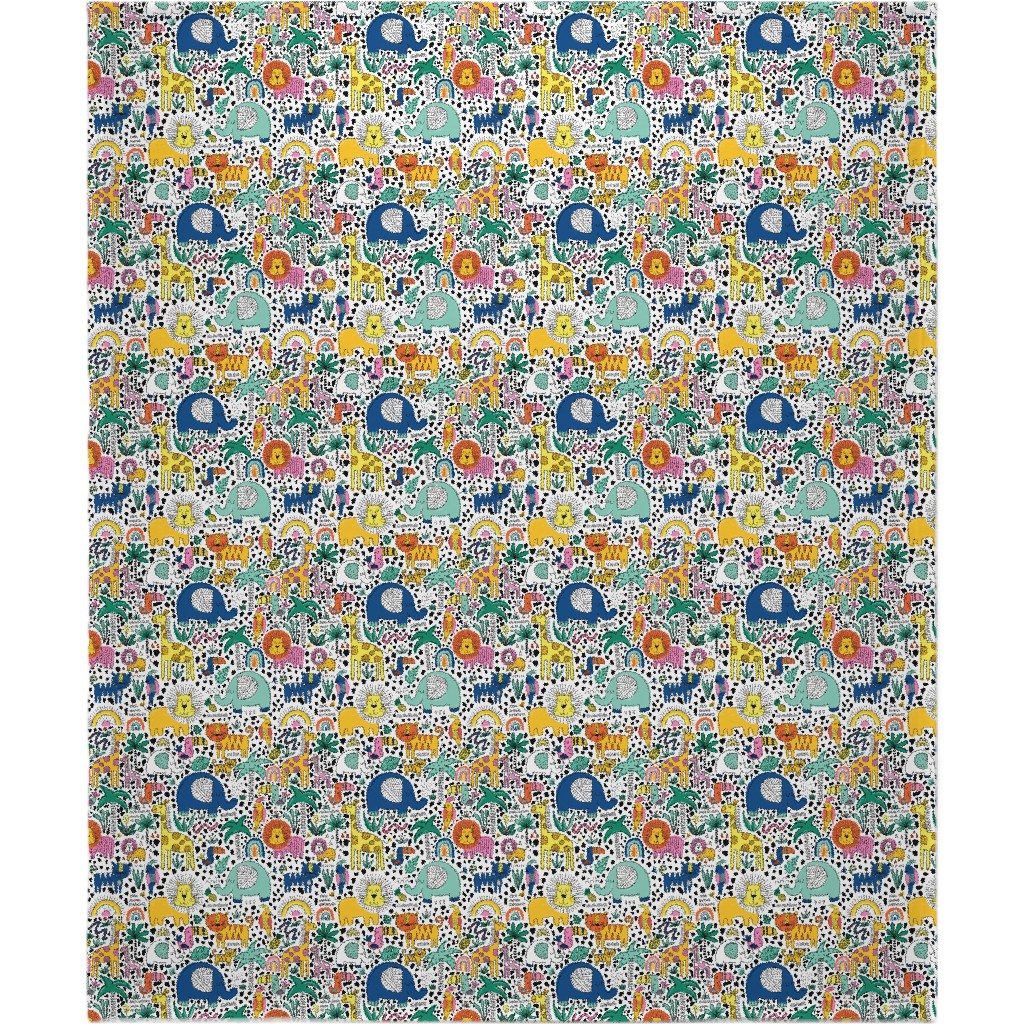 Safari Fun - Multi Blanket, Fleece, 50x60, Multicolor