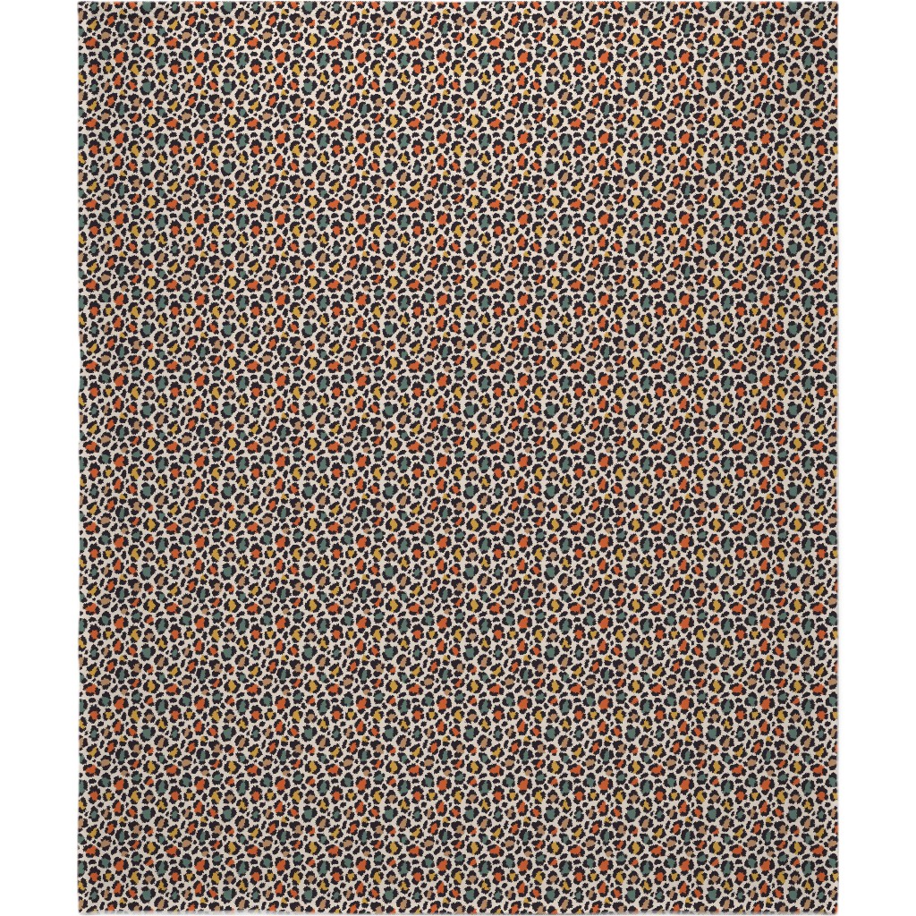 Colored Leopard Print - Mulit Blanket, Fleece, 50x60, Multicolor