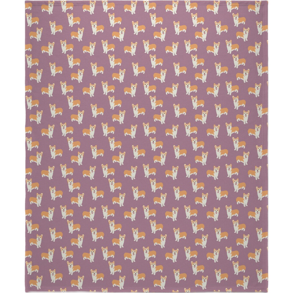 Corgi Blanket, Plush Fleece, 50x60, Purple, Koala