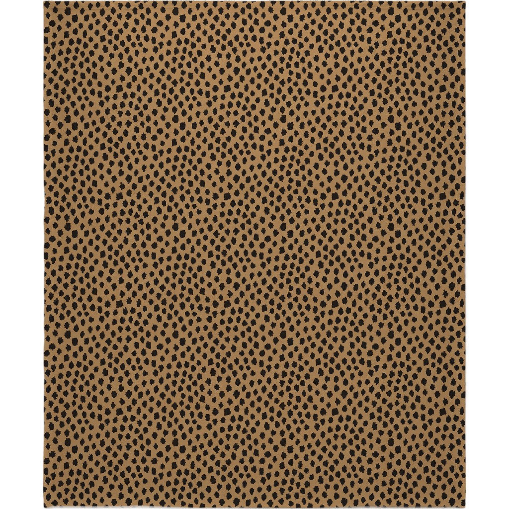 Cheetah Spots - Brown Blanket, Plush Fleece, 50x60, Brown