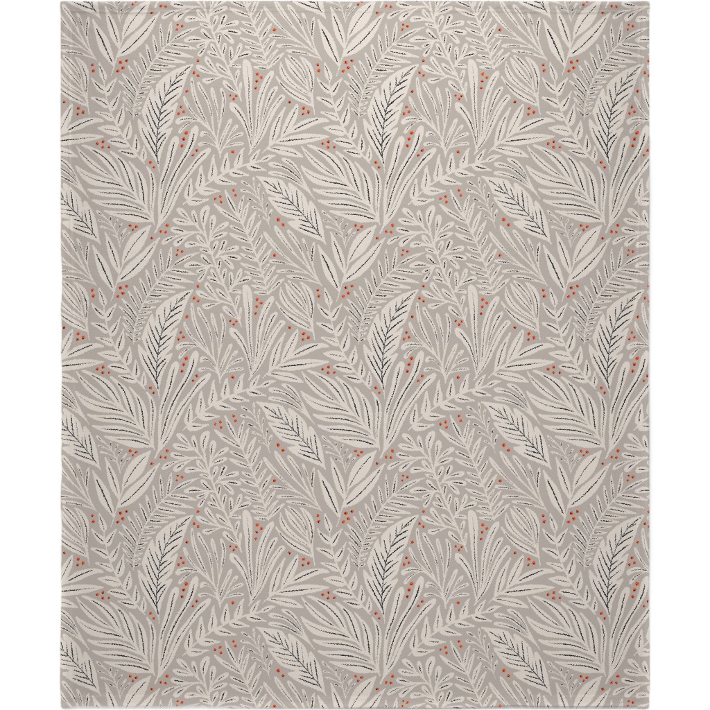 Annette Blanket, Plush Fleece, 50x60, Beige, Pebble