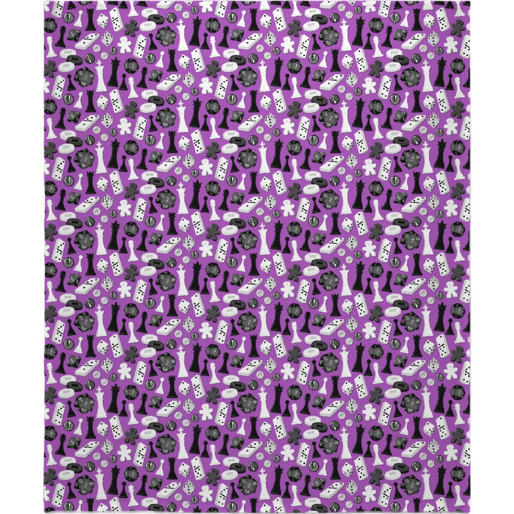 Game on Blanket, Plush Fleece, 50x60, Purple