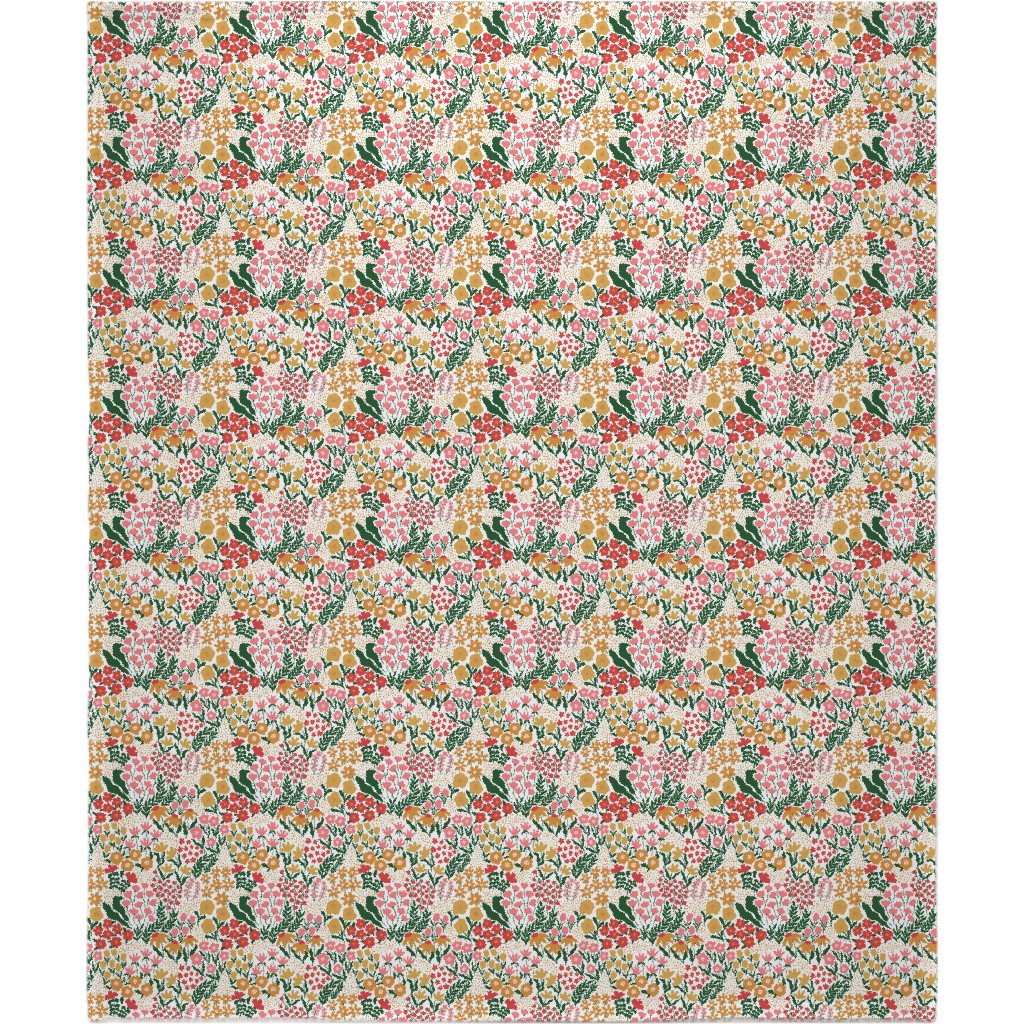 Wild Meadow - Light Blanket, Plush Fleece, 50x60, Multicolor