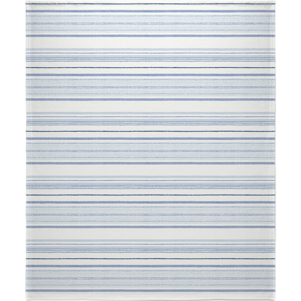 Double Anderson Stripe - Blue Blanket, Plush Fleece, 50x60, Blue