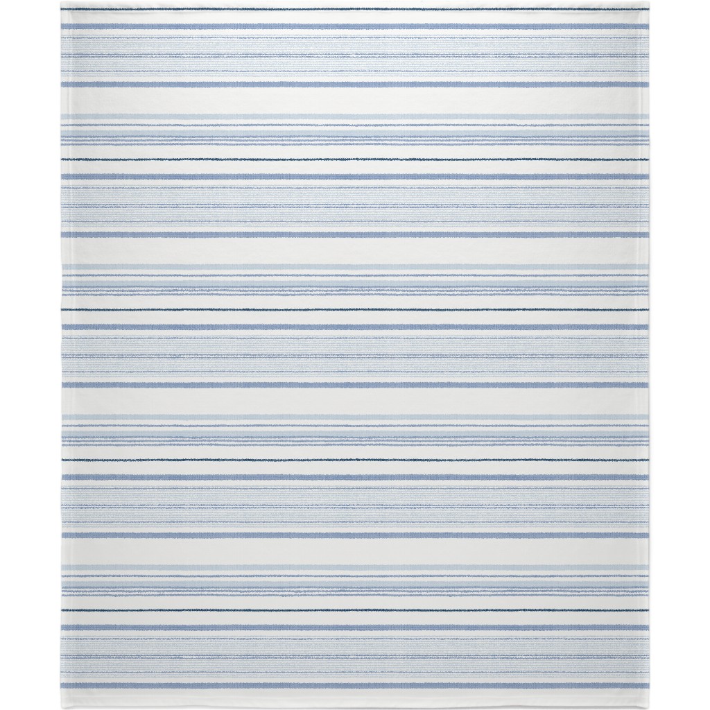 Double Anderson Stripe - Blue Blanket, Plush Fleece, 50x60, Blue, True Blue