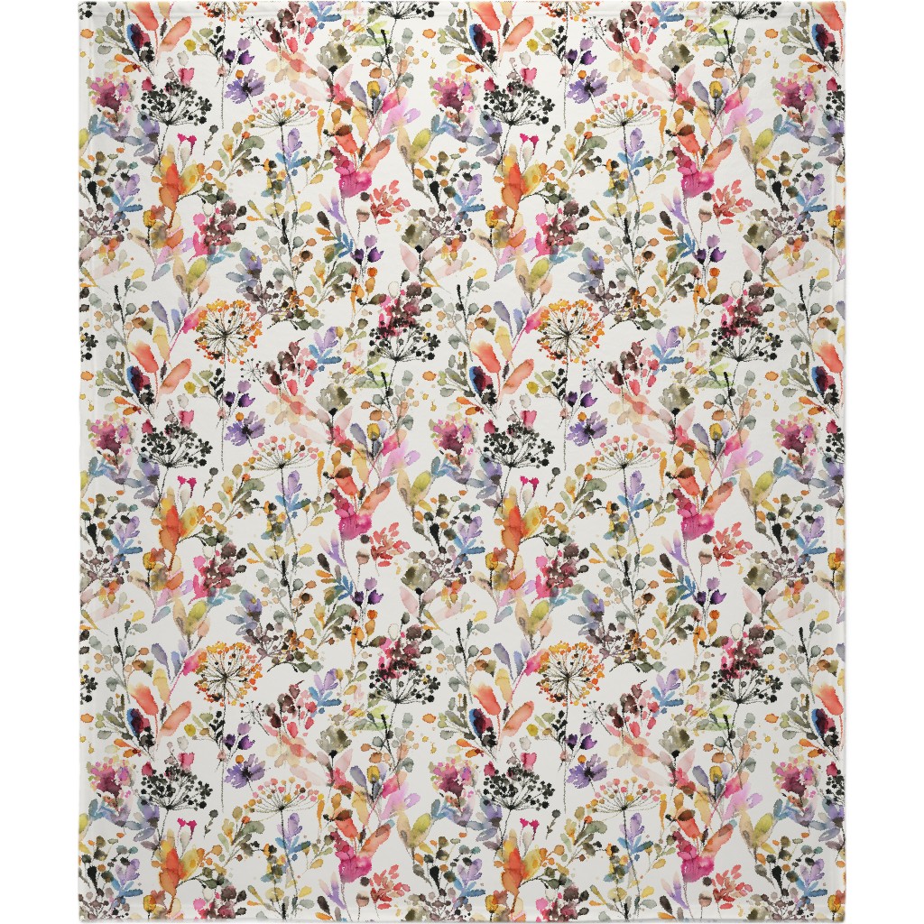 Wild Grasses - Multi Blanket, Plush Fleece, 50x60, Multicolor