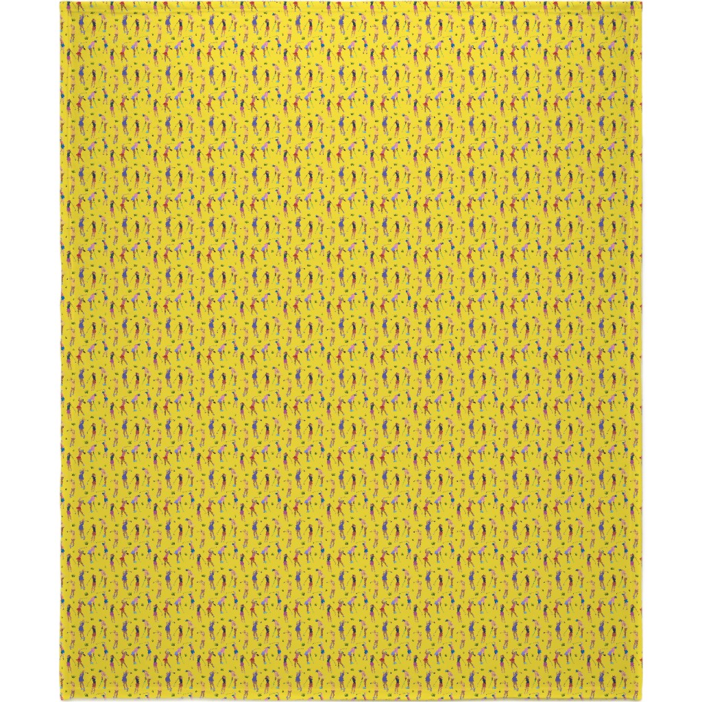Golf Girls Blanket, Plush Fleece, 50x60, Yellow
