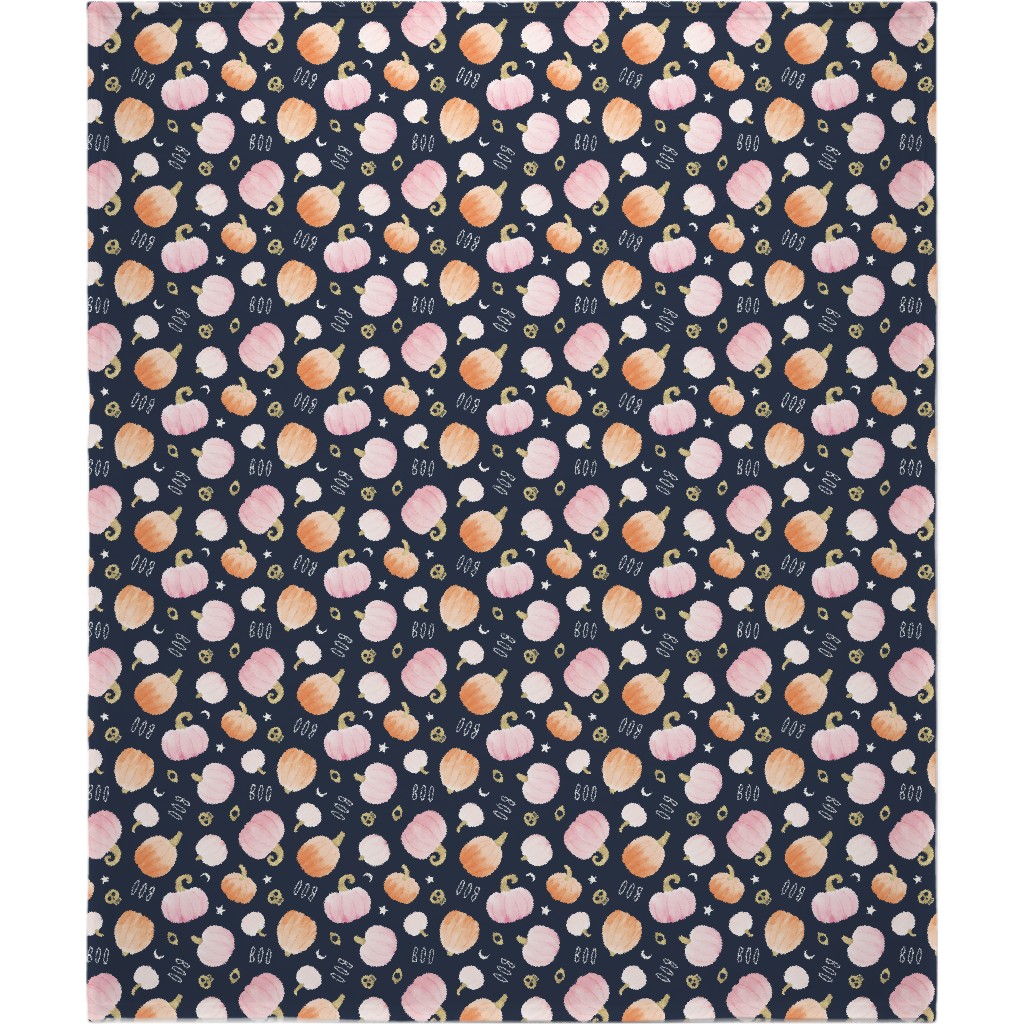 Halloween Pumpkin Party Blanket, Plush Fleece, 50x60, Orange, Orange