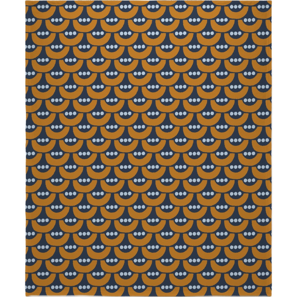 Tulip Blanket, Plush Fleece, 50x60, Blue, Navy