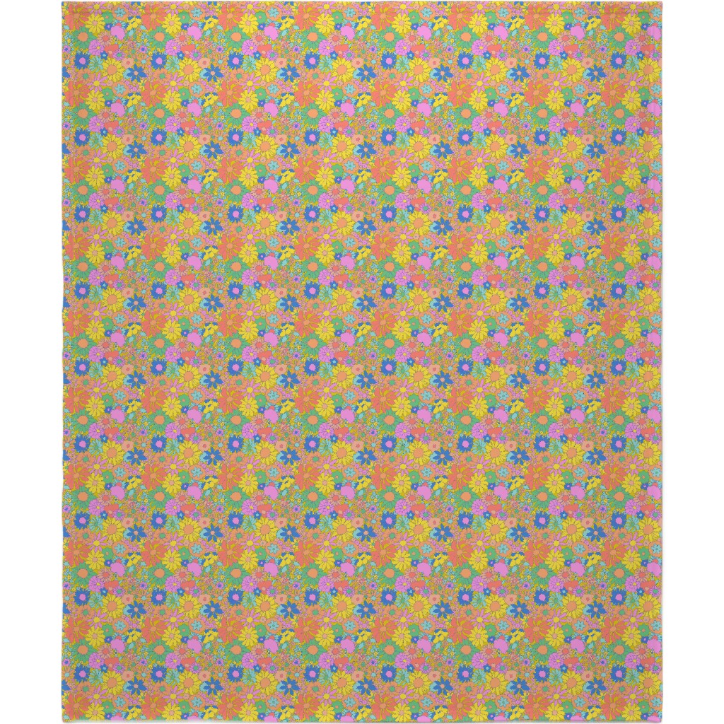 Groovy Meadow - Multi Blanket, Plush Fleece, 50x60, Multicolor