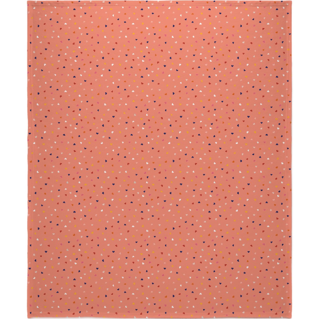 Heart Sprinkles - Pink Blanket, Plush Fleece, 50x60, Pink