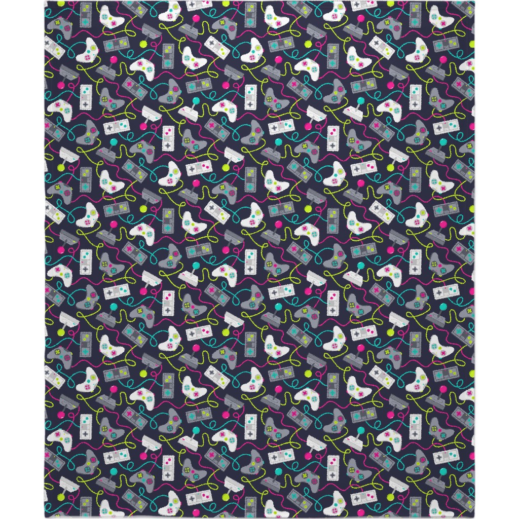 Video Game Gear - Multicolor Blanket, Plush Fleece, 50x60, Multicolor