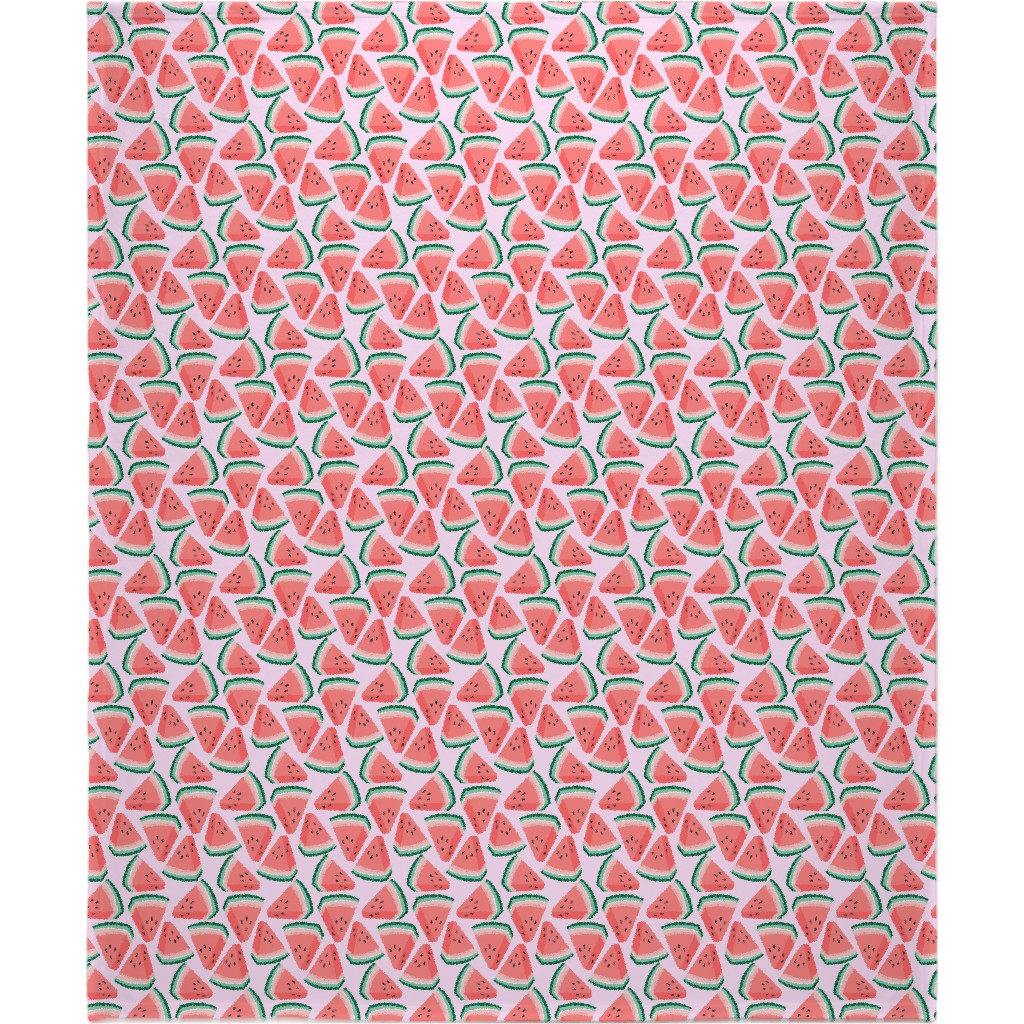 Watercolor - Pink Blanket, Plush Fleece, 50x60, Pink