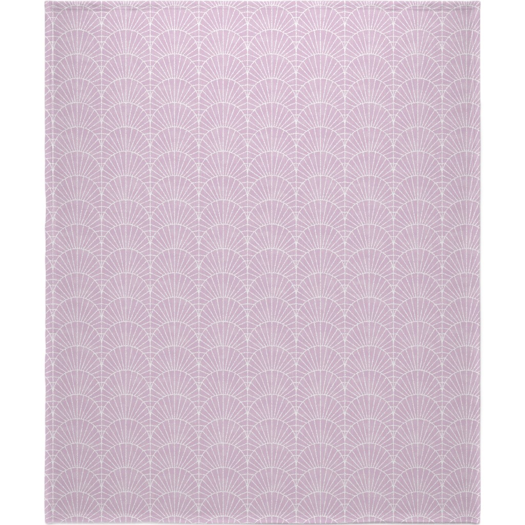 Art Deco Fields - Lavender Blanket, Plush Fleece, 50x60, Purple