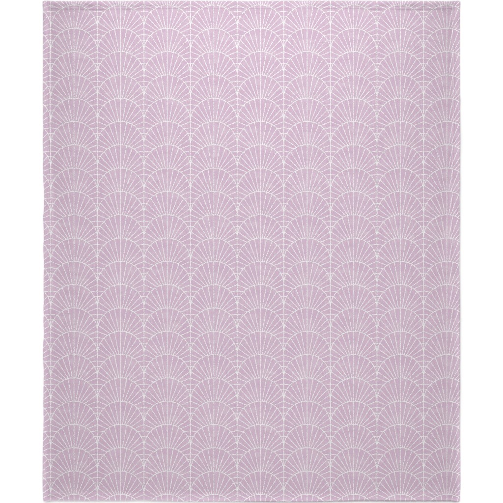 Art Deco Fields - Lavender Blanket, Plush Fleece, 50x60, Purple