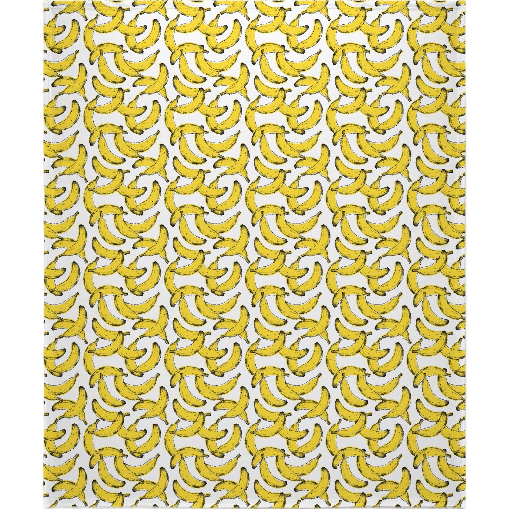 Banana Blanket, Plush Fleece, 50x60, Yellow, Classic Yellow
