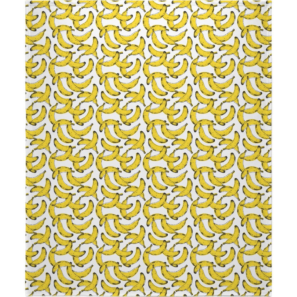 Banana Blanket, Plush Fleece, 50x60, Yellow