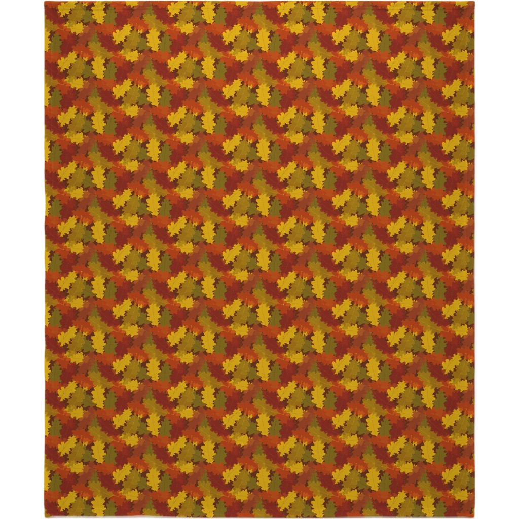 Oak Pile Blanket, Plush Fleece, 50x60, Orange