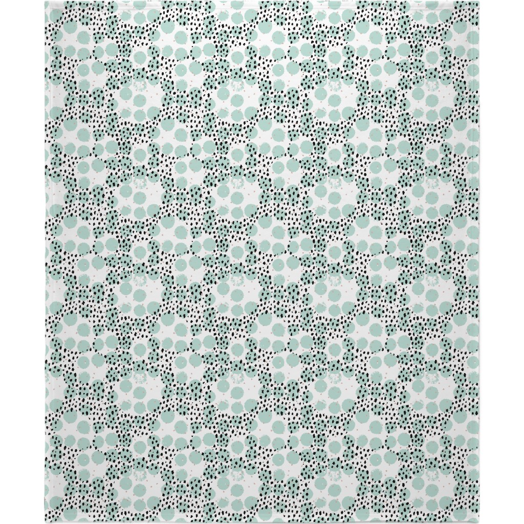 Abstract Rain - Green Blanket, Plush Fleece, 50x60, Green