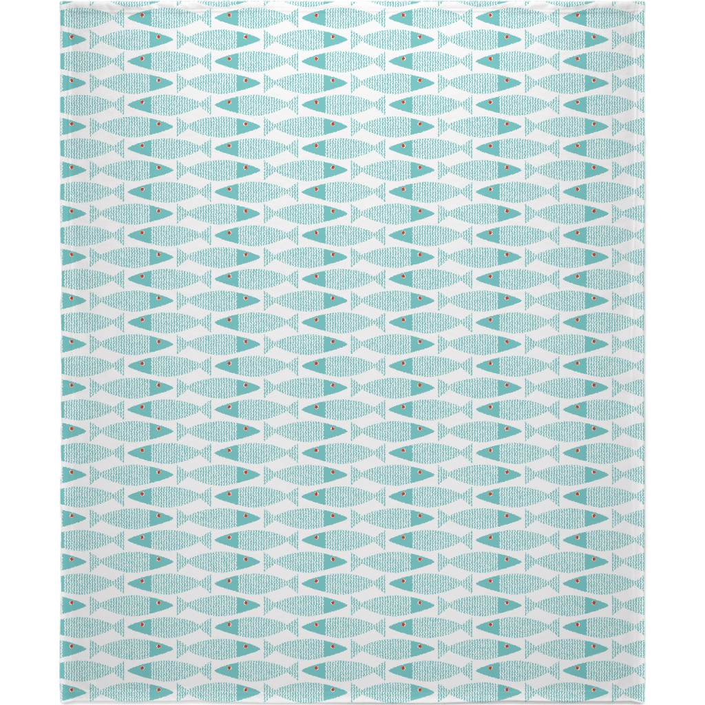 Wavy Bass Blanket, Plush Fleece, 50x60, Blue, Dove Gray